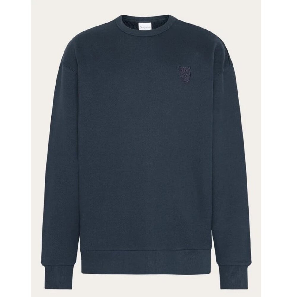 New KNOWLEDGE COTTON APPAREL Straight Fit Sweat With Embroidery At Chest Size L